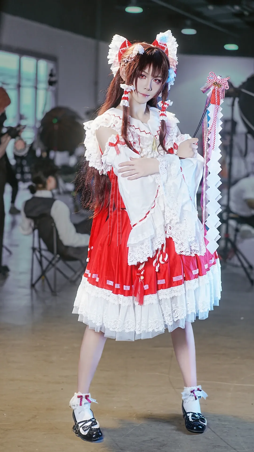 【博丽灵梦cos】东方Project 红白巫女的棚拍定格