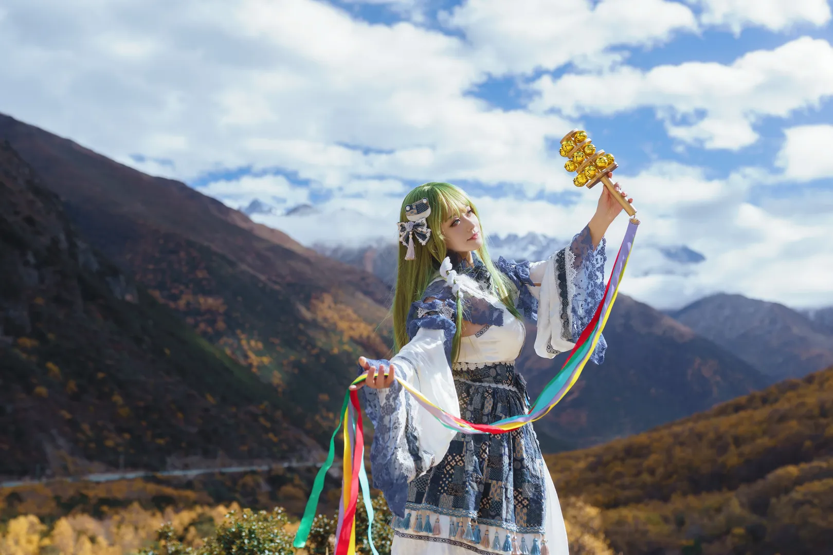 【风祝cos】东方Project的高原旅拍，收集信仰的瞬间 - 第 1 张