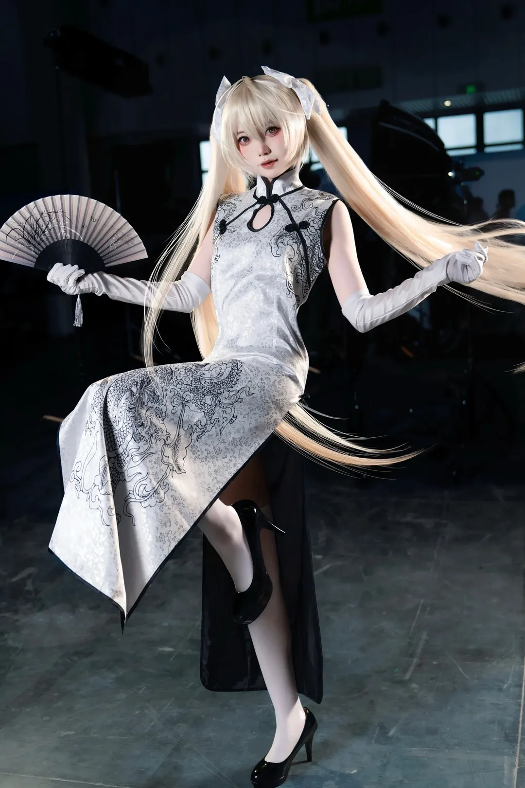 【春日野穹cos】緣之空旗袍初體驗，還原手辦姿勢的挑戰