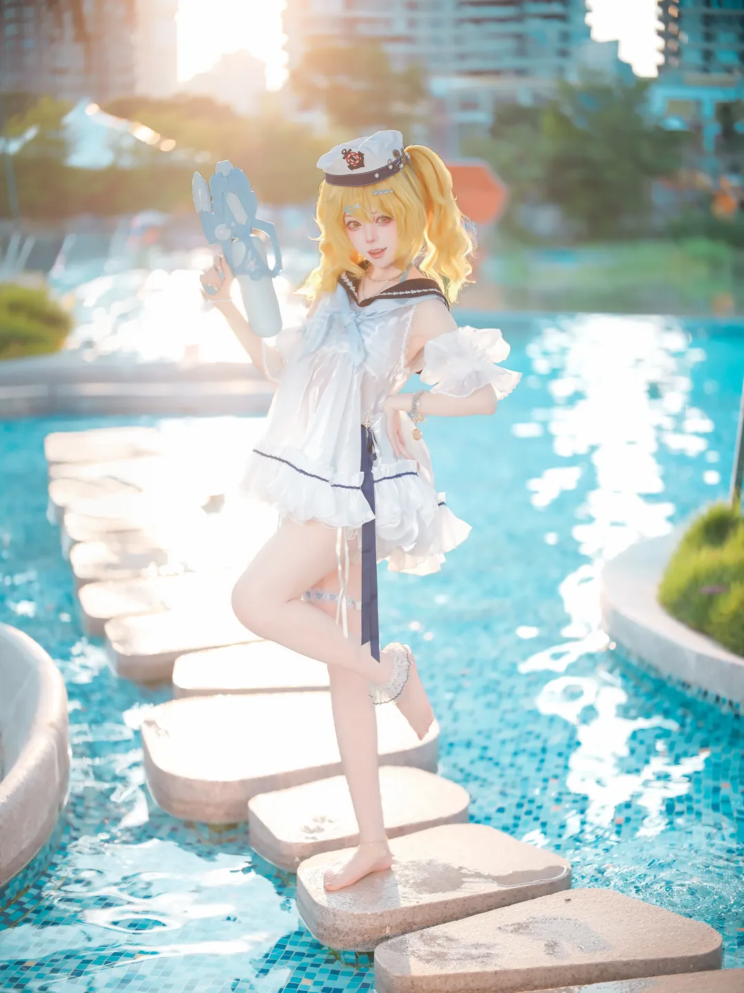 【北白河千百合cos】东方project夏日泳池水枪派对 - 第 6 张