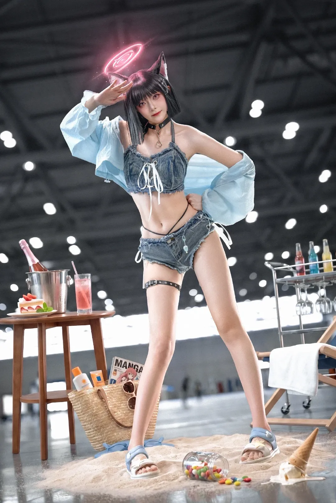 【杏山和纱cos】梦二十的夏日沙滩风情场照 - 第 1 张