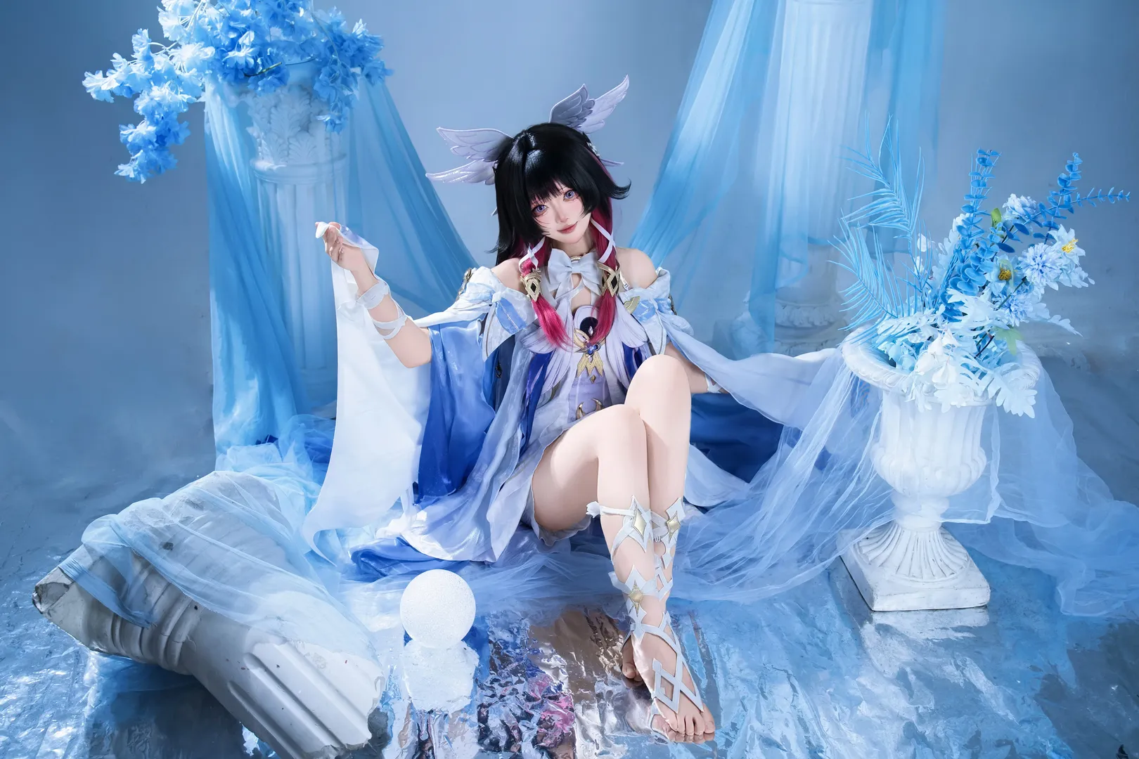 【コロンビーナ コスプレ】『原神』ファデュイ ファトゥスの月下の静謐なひととき - 9 枚目