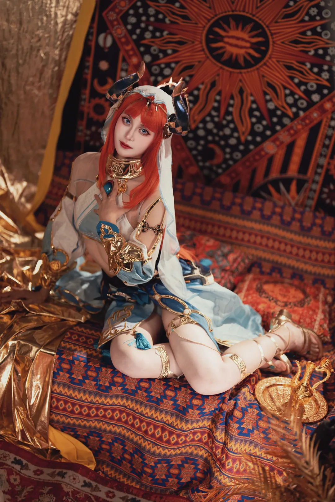 【妮露cos】原神异域少女，躺姿构图与光影层次尝试 - 第 5 张