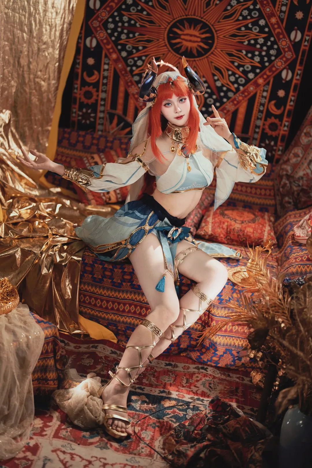 【妮露cos】原神异域少女，躺姿构图与光影层次尝试 - 第 6 张