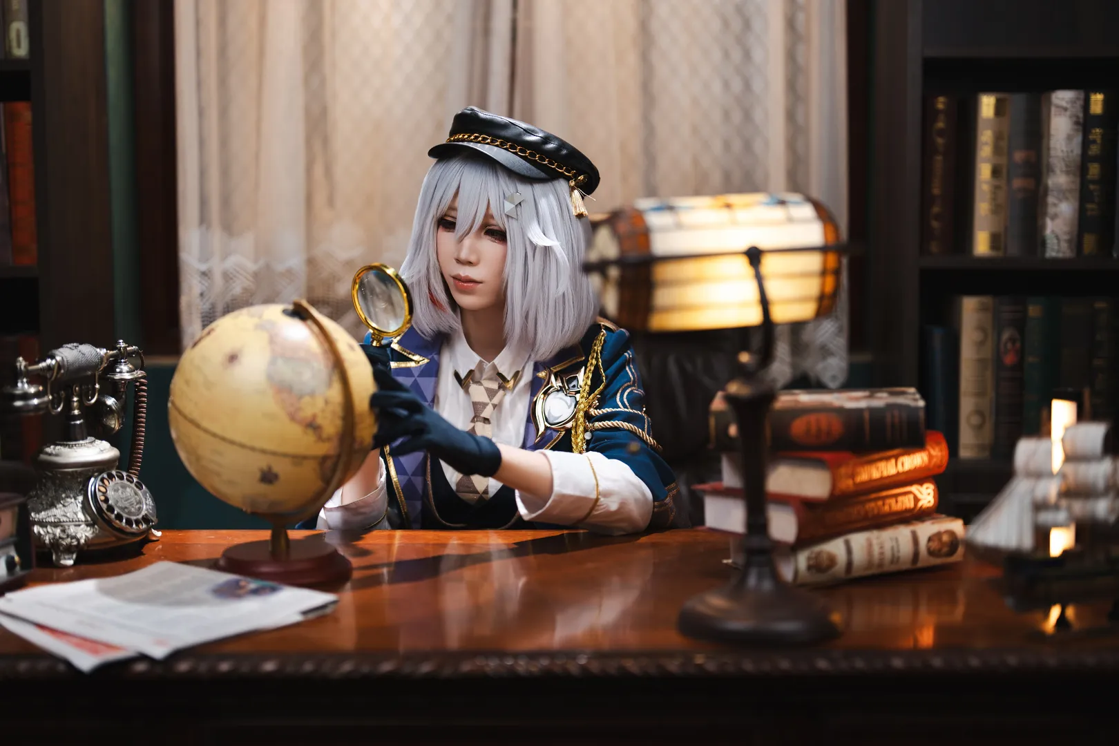 【托帕cos】崩坏星穹铁道，在幻想空间复古老书房处理战略投资部业务 - 第 6 张