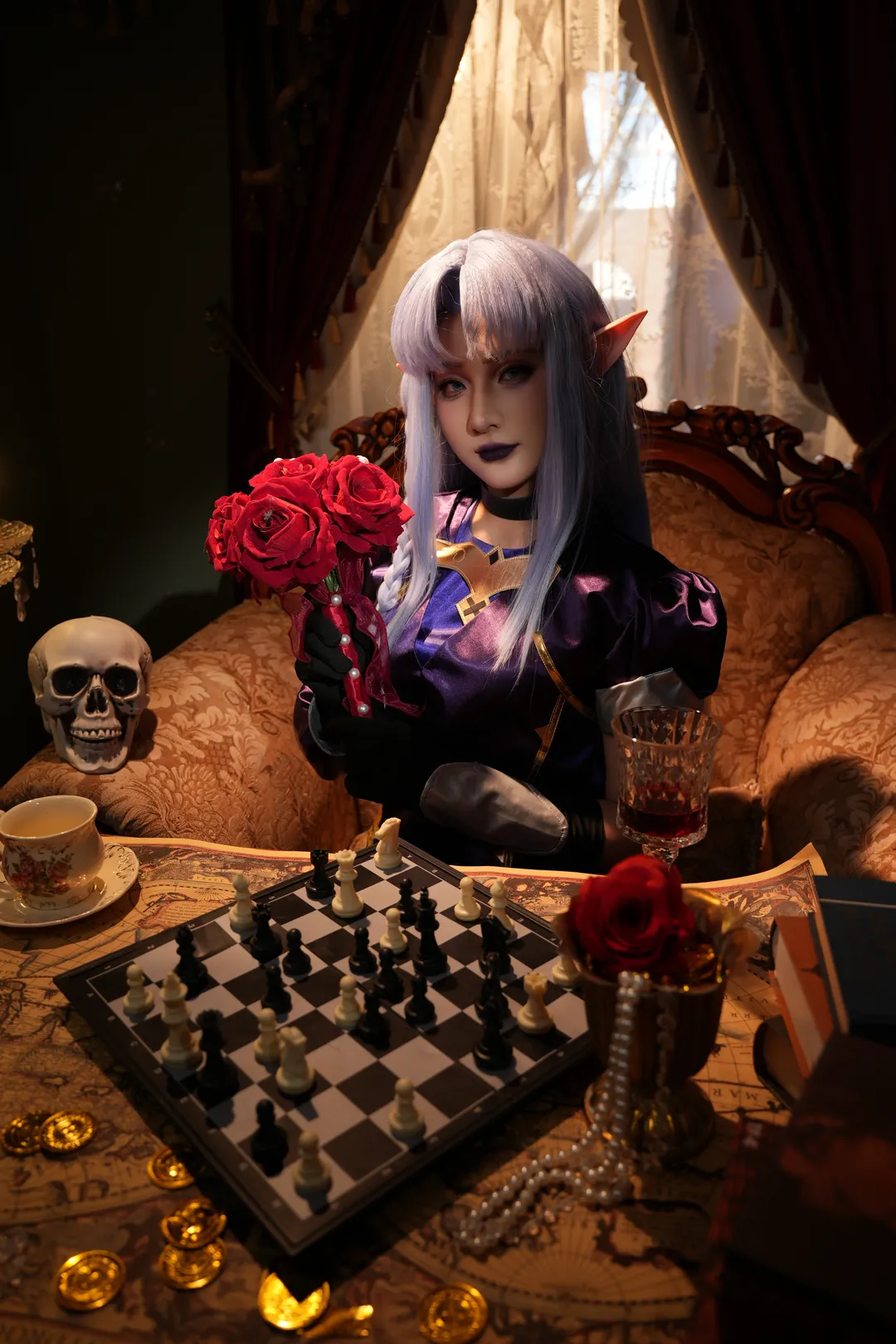 【美狄亚cos】Fate系列暗黑哥特风格棚拍，挑战顶光阴影氛围 - 第 2 张