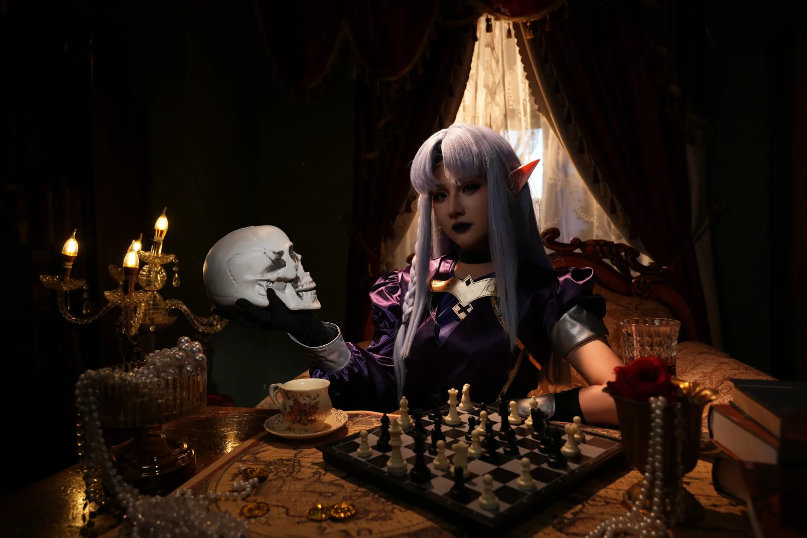 【美狄亚cos】Fate系列暗黑哥特风格棚拍，挑战顶光阴影氛围 - 第 4 张