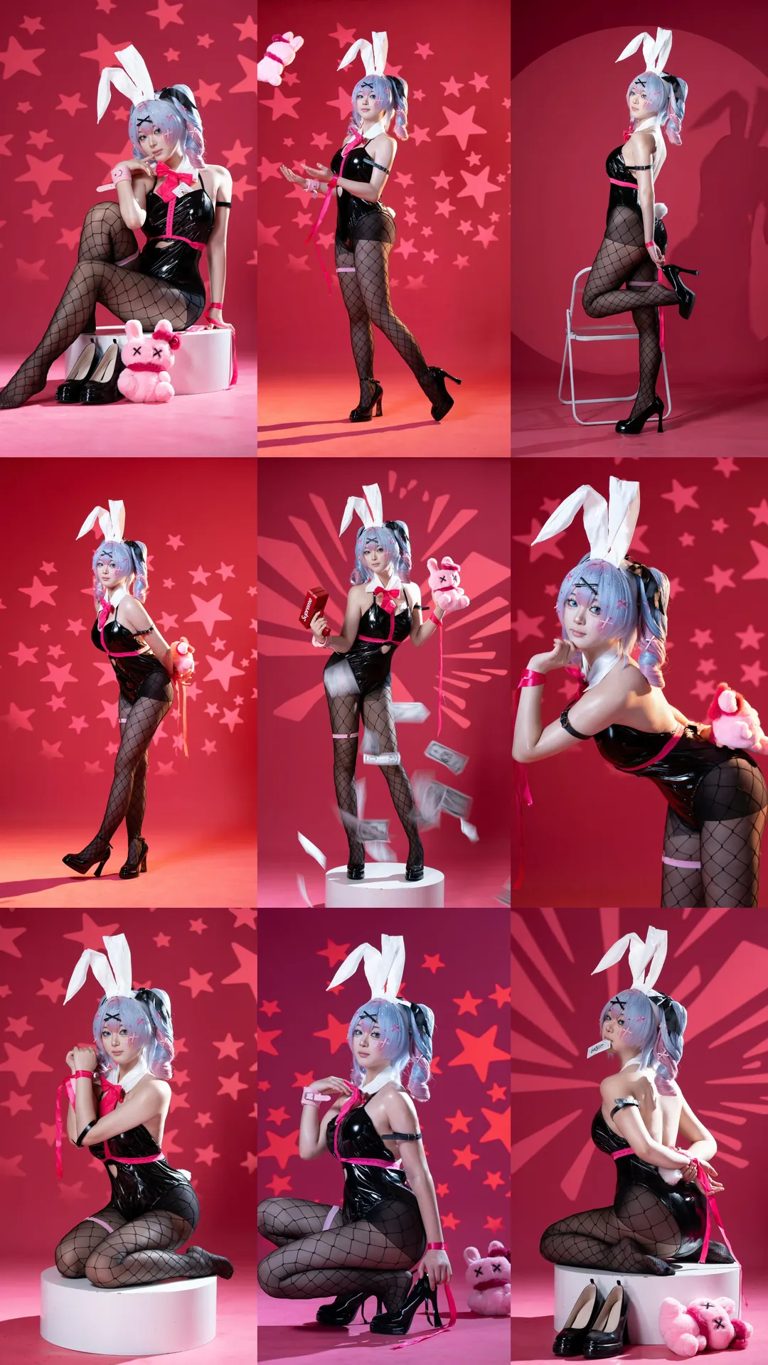 【初音未来cos】兔子洞的暗黑兔女郎，白棚投影正片存档 - 第 1 张