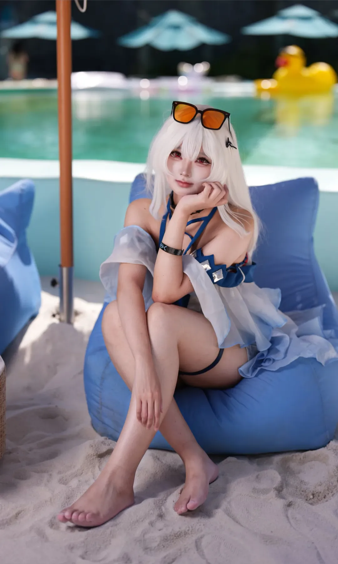 【斯卡蒂cos】驭浪而行，明日方舟的夏日清凉时光