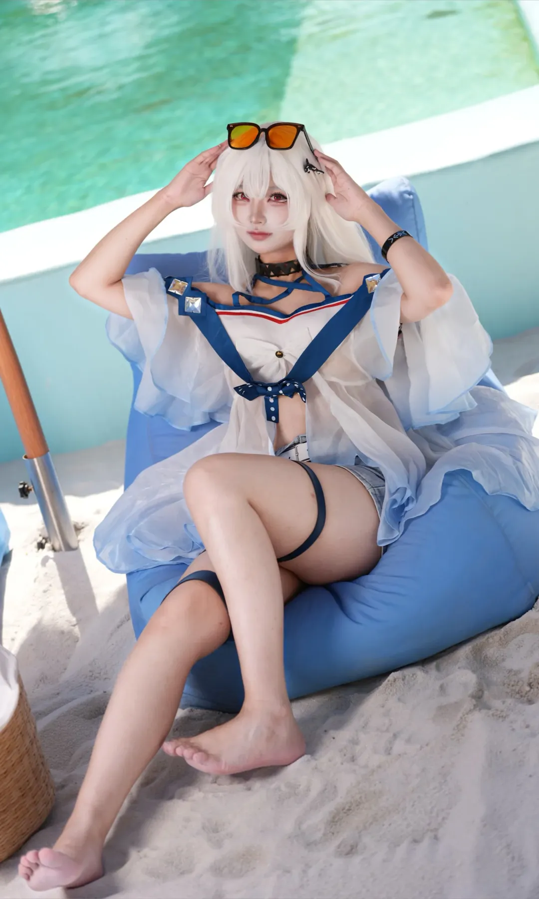 【スカジ コスプレ】波に乗って、アークナイツの爽やかな夏のひととき - 9 枚目