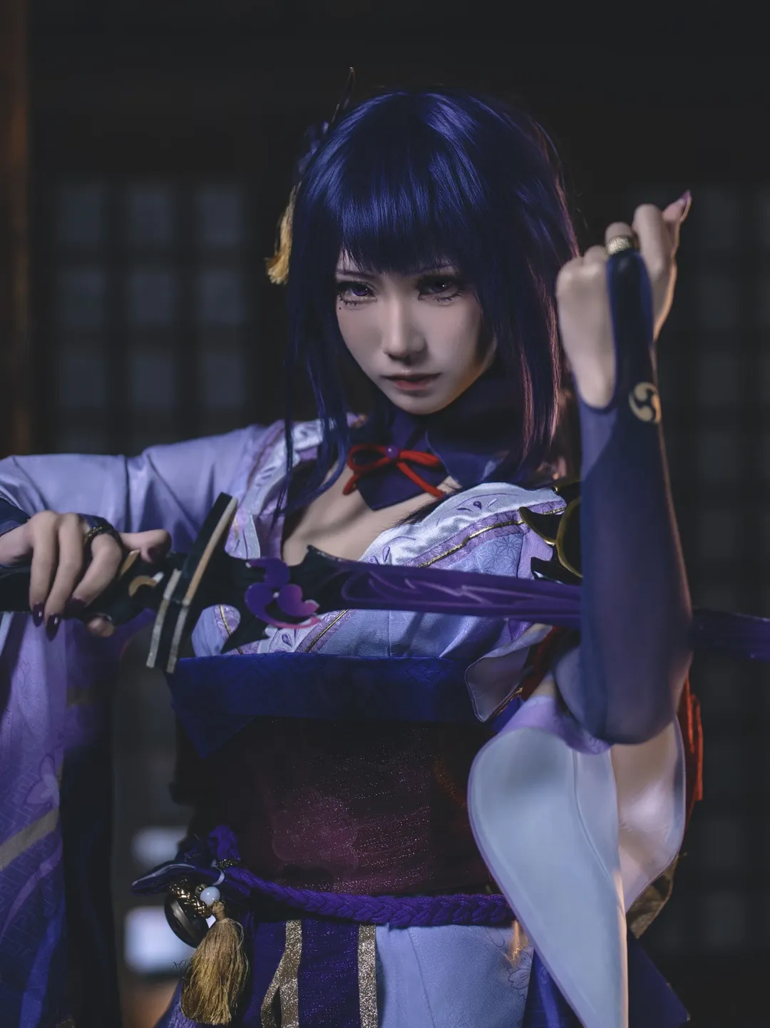 【雷电将军cos】原神稻妻的雷光，定格挥剑的瞬间 - 第 1 张