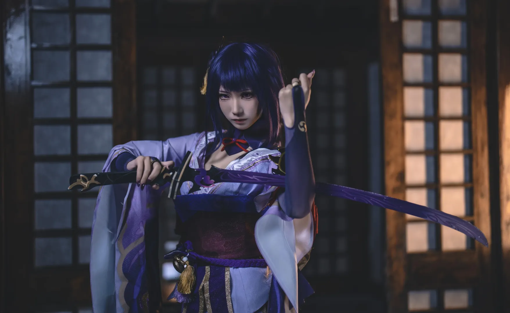 【雷电将军cos】原神稻妻的雷光，定格挥剑的瞬间 - 第 2 张