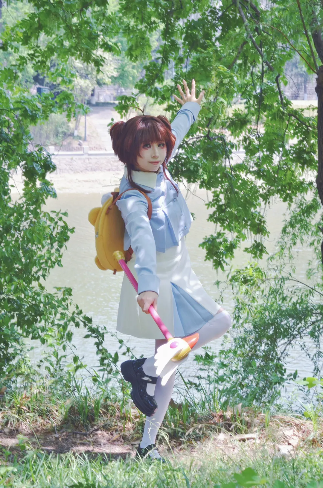 【小櫻cos】百變小櫻的正片，在樹影斑駁中找回少女感 - 第 4 張
