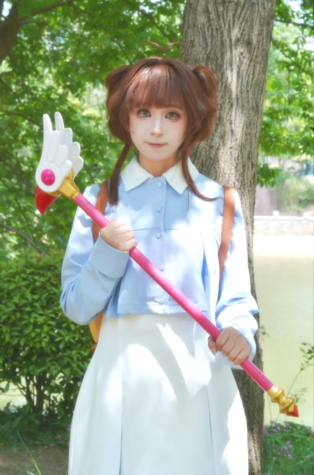 【小櫻cos】百變小櫻的正片，在樹影斑駁中找回少女感 - 第 7 張