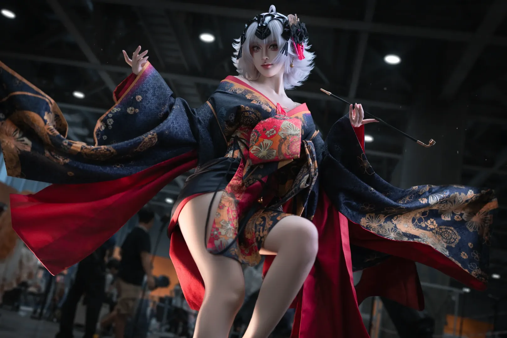 【黑贞cos】花魁造型的华丽定格，和风与凌厉的碰撞