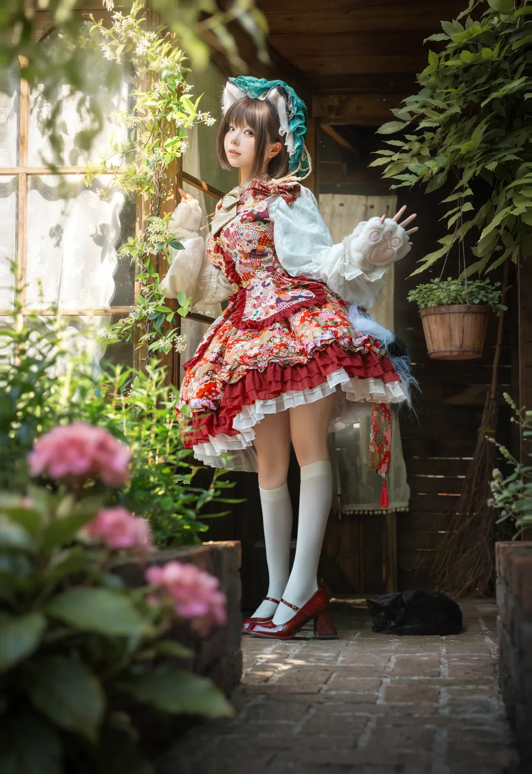 【八云橙cos】阳光木屋里的毛茸茸猫娘 - 第 1 张