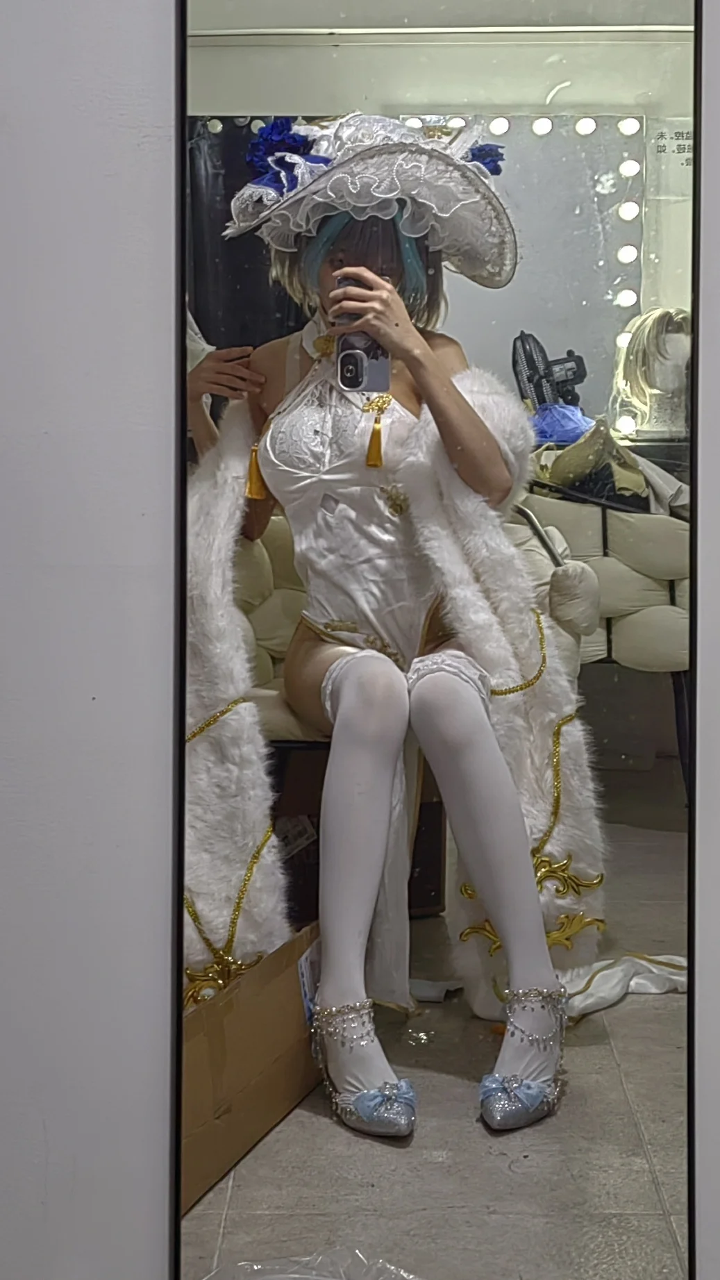 【柴郡cos】碧蓝航线，全皮计划的白蓝金穿搭分享