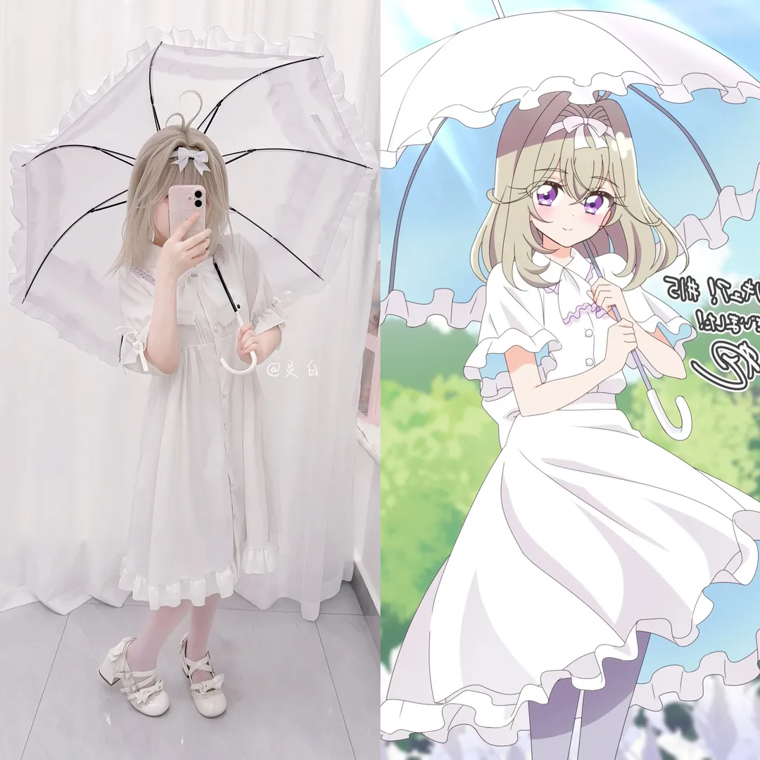 【森亜るるか コスプレ】『名探偵プリキュア！』ガーリー日常スタイル、レースドレスの着こなし記録 - 4 枚目