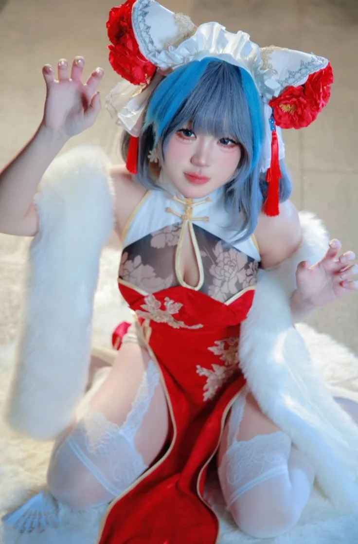 【チェシャー コスプレ】アズールレーン 猫ちゃん新春スキンのイベント写真 - 4 枚目