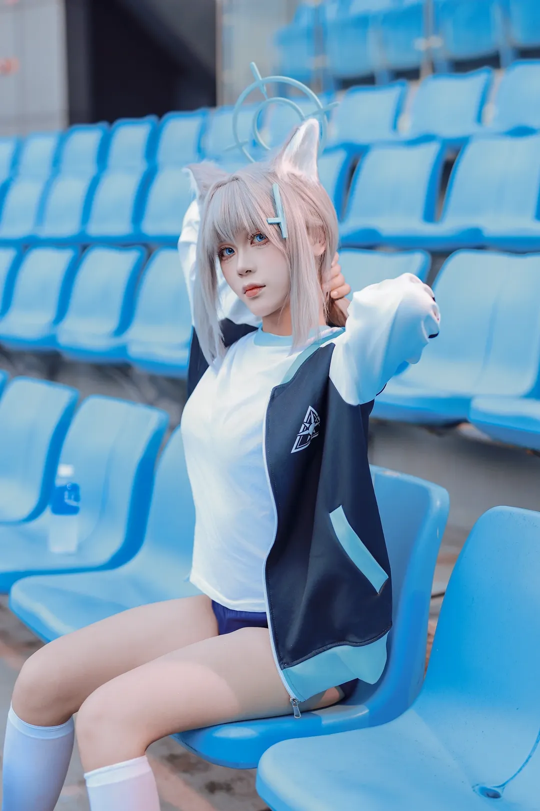 【砂狼白子cos】蔚蓝档案，体育馆里一起开启运动时光吧 - 第 4 张
