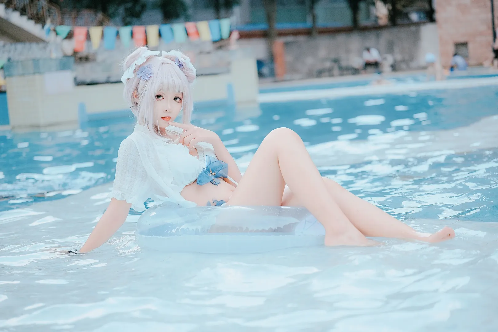 【圣园未花cos】蔚蓝档案的夏日泳池清凉战记
