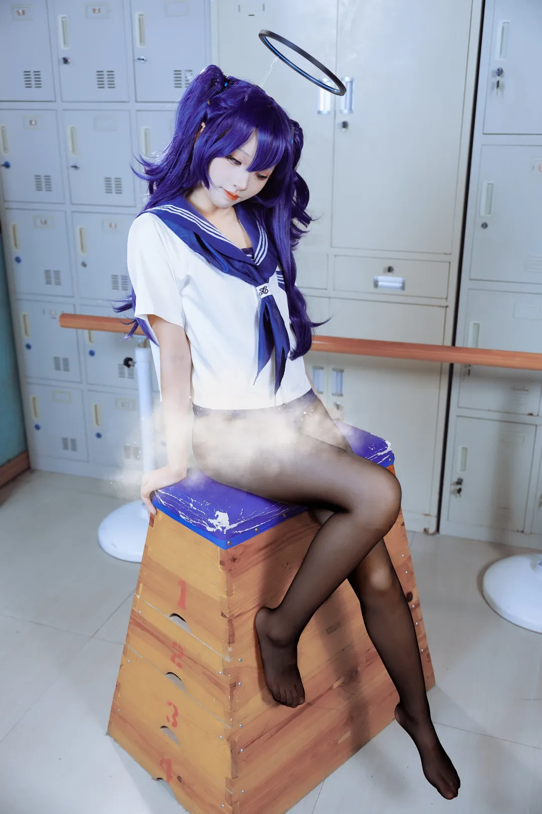 【早濑优香cos】蔚蓝档案水手服校园场景拍摄分享 - 第 1 张