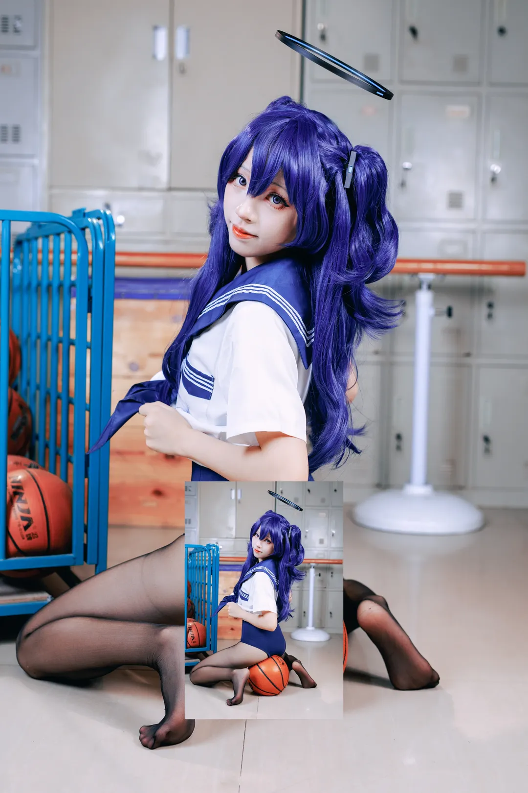 【旱濑优香cos】蔚蓝档案里清爽水手服的校园日常感 - 第 2 张
