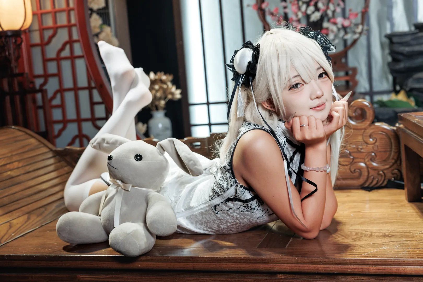 [Kasugano Sora cosplay] Modified Cheongsam and White stockings Charm in Yosuga no Sora - Image 2
