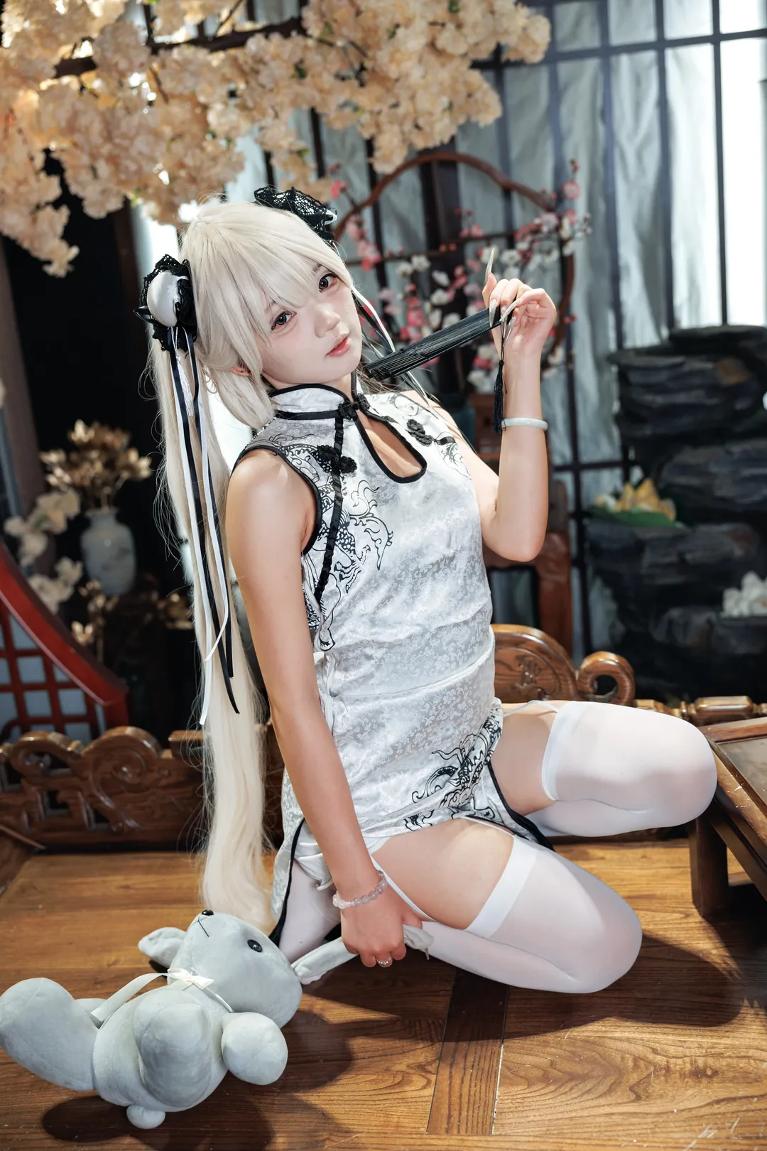 [Kasugano Sora cosplay] Modified Cheongsam and White stockings Charm in Yosuga no Sora - Image 3