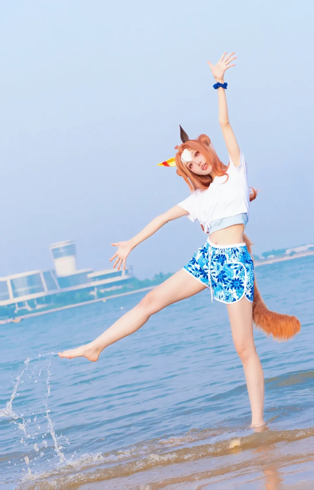 【小林历奇cos】赛马娘反季节战士的夏日海边拍摄 - 第 1 张