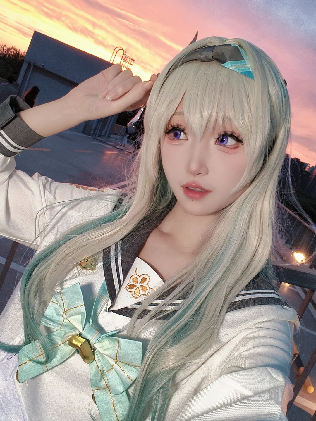 【流萤cos】崩坏星穹铁道 晚霞下的JK少女 - 第 2 张