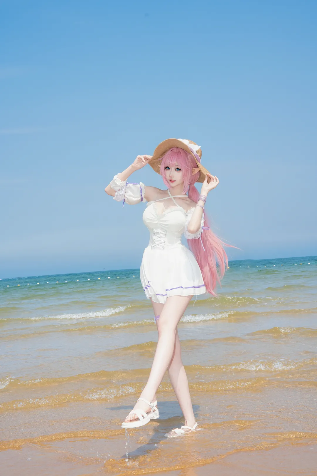 【爱莉希雅cos】分享崩坏3夏日海边的闪光人像拍摄与修图心得