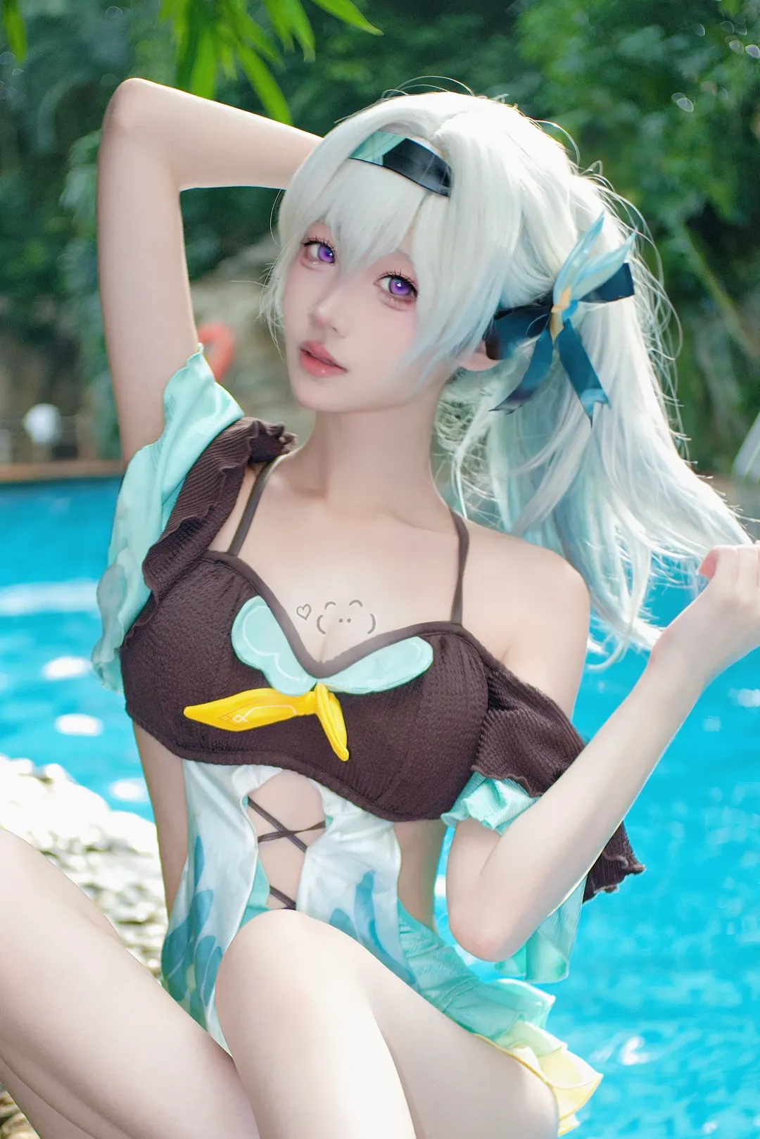 【流萤cos】夏日同人泳装，在水边氛围感拉满