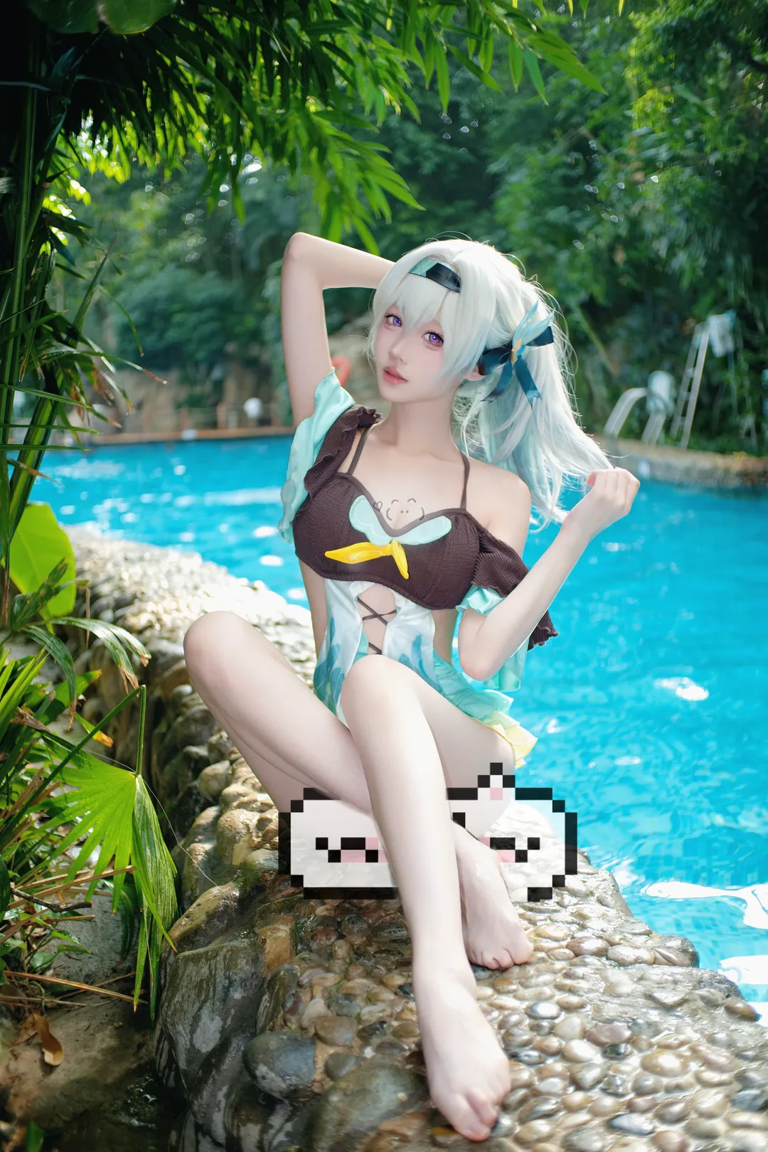 【流萤cos】夏日同人泳装，在水边氛围感拉满 - 第 2 张