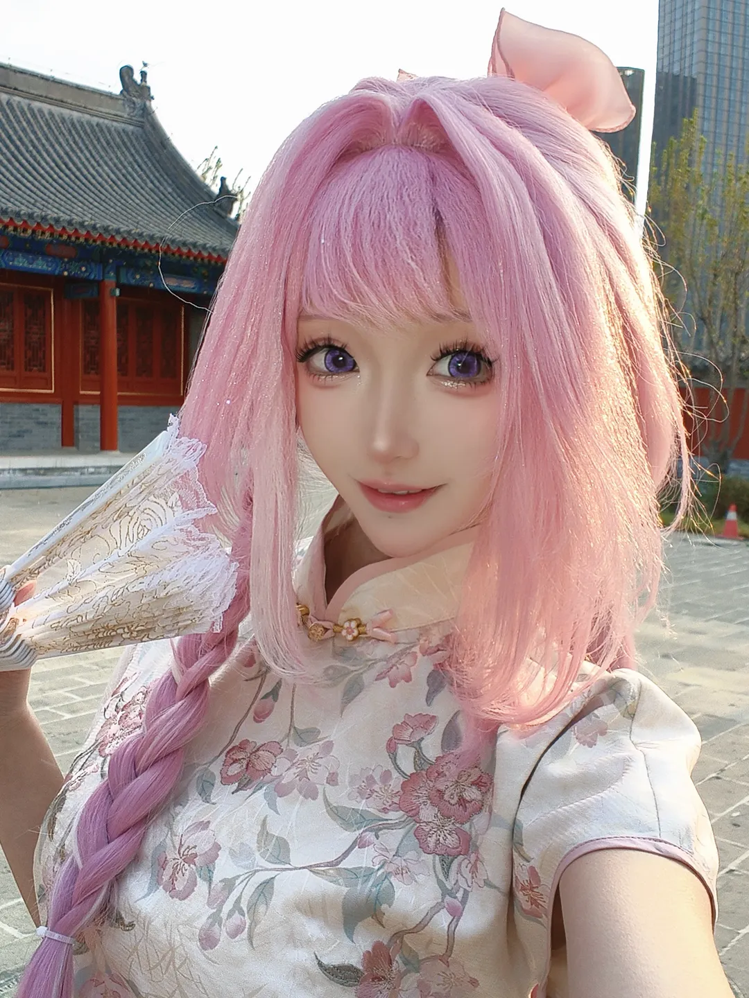 【爱莉希雅cos】崩坏3粉色妖精的国风私设尝试 - 第 1 张