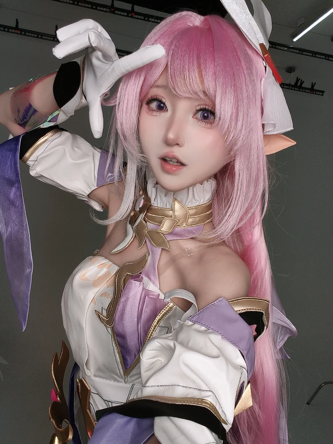 【爱莉希雅cos】粉色长发与精灵耳的记忆 - 第 2 张