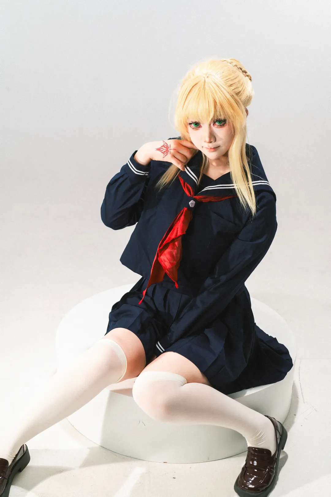 【阿尔托莉雅cos】水手服版骑乘B，量产型JK的棚拍记录 - 第 3 张