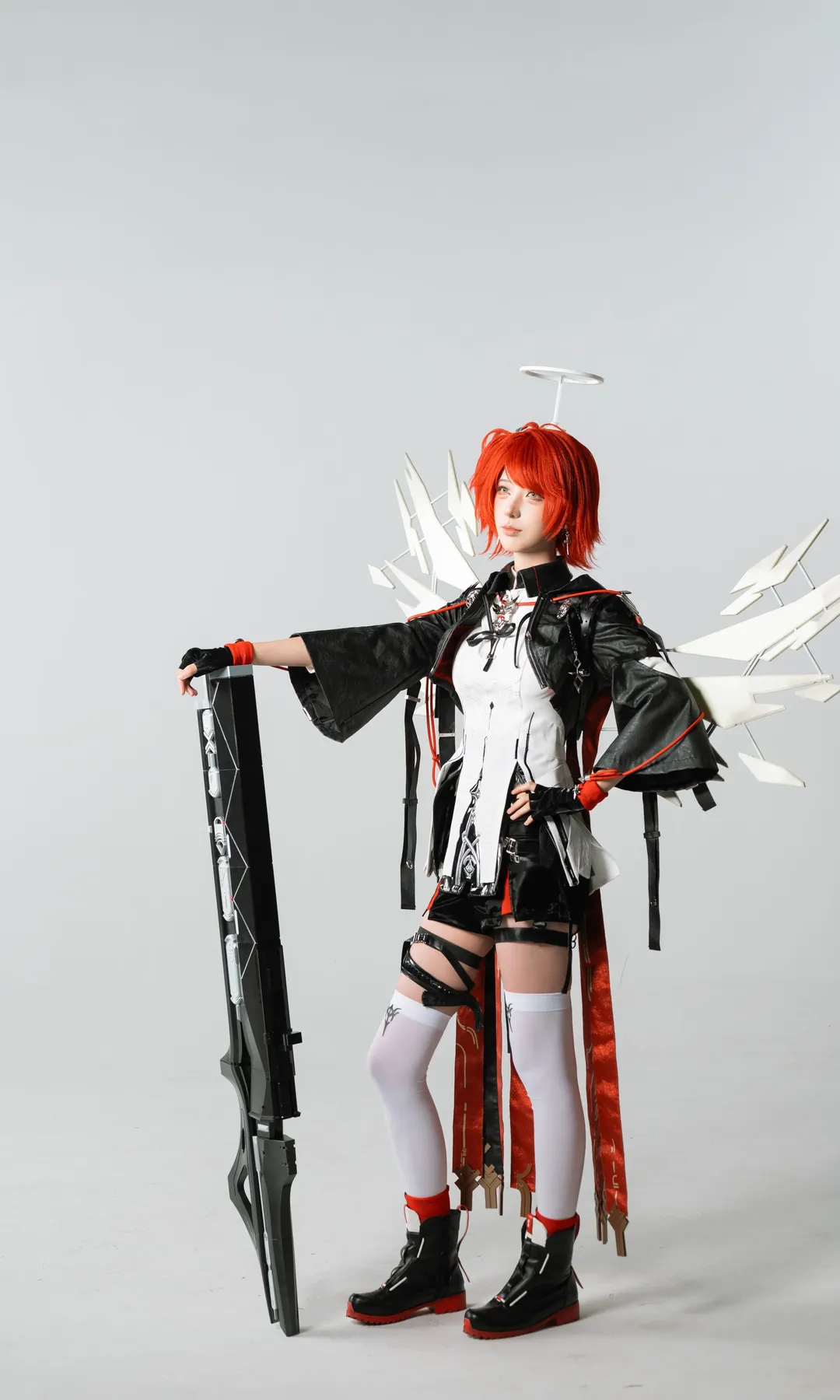 【新约能天使cos】明日方舟服装细节与白丝腿部动作参考