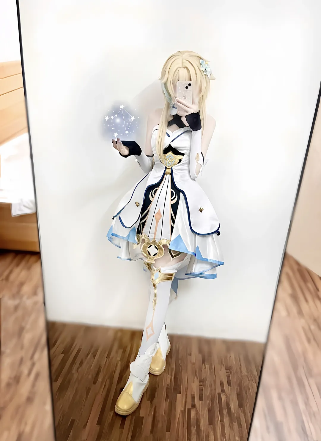 【蛍 コスプレ】原神ナタ風の白い戦闘ドレスで、再びテイワットへ - 2 枚目