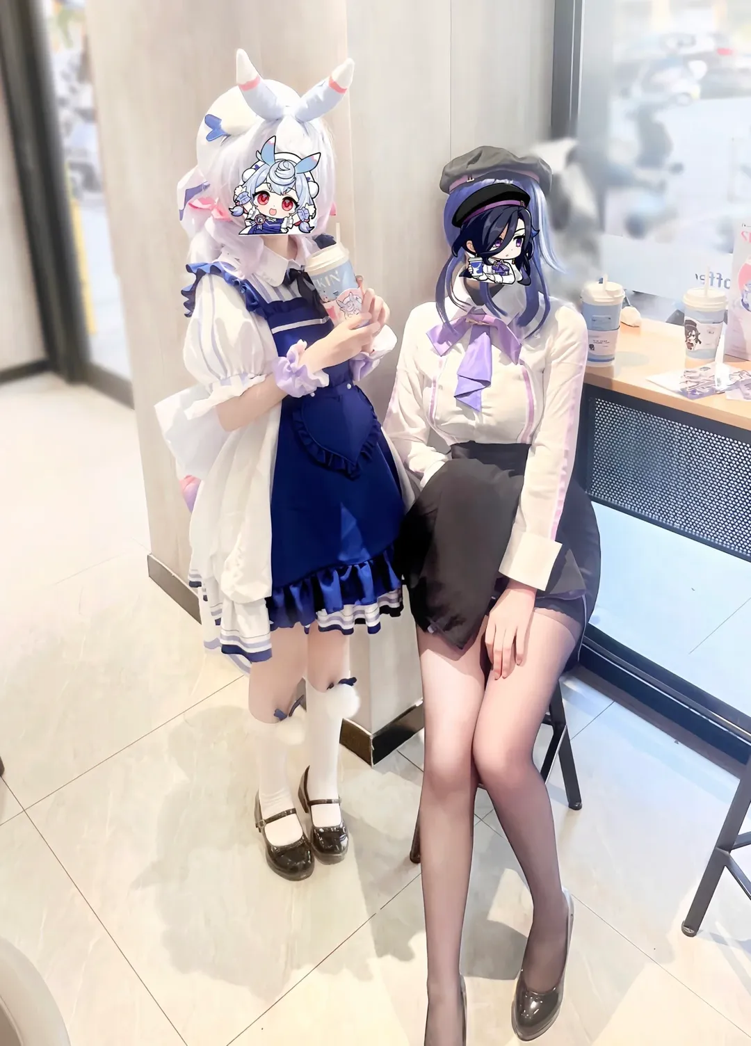 【Sigewinne cosplay】Genshin Impact & Luckin Coffee Collaboration Store Visit, A Bit Desolate in Smaller Cities - Image 1