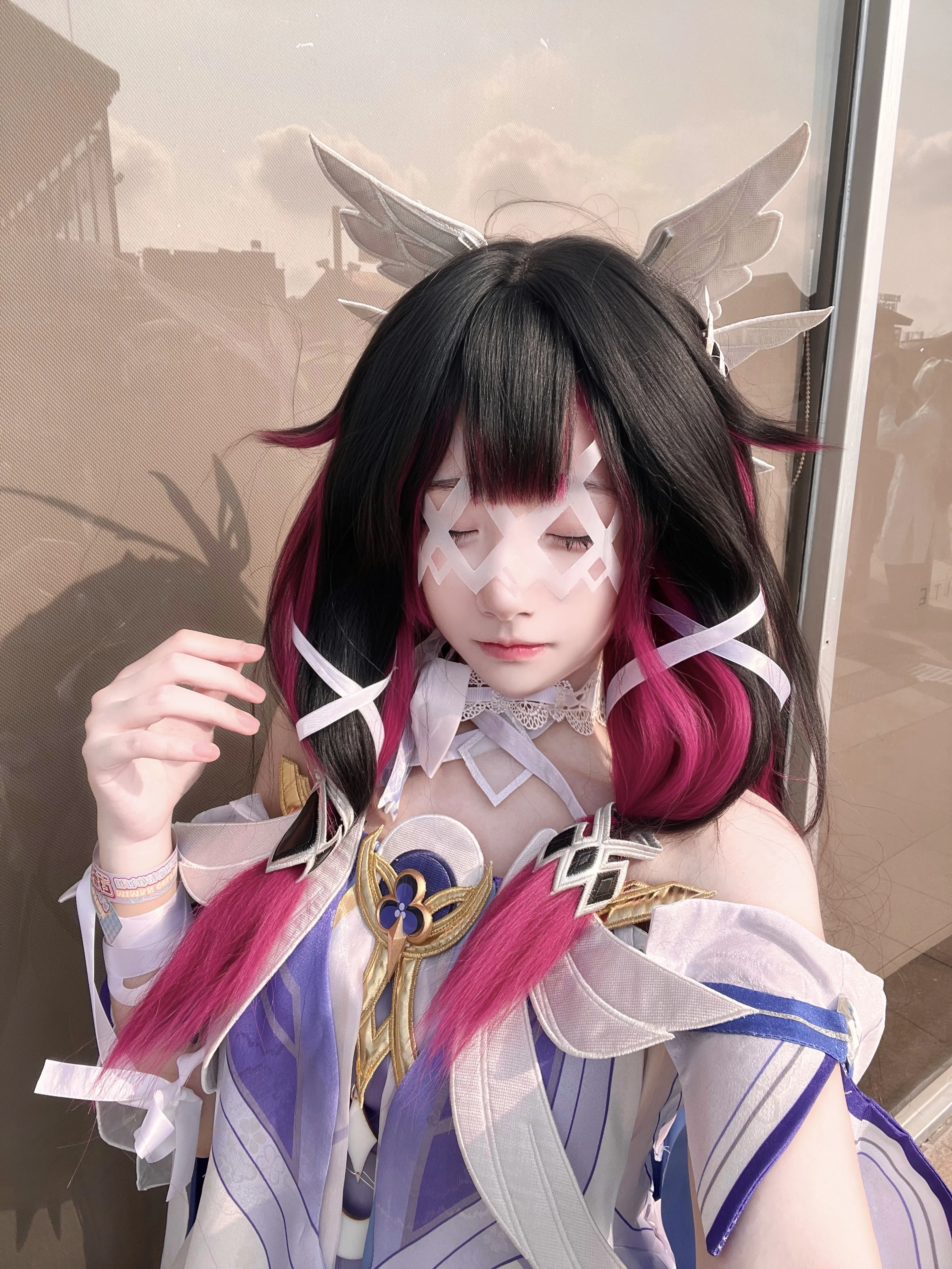 【少女哥伦比娅cos】原神愚人众少女的眼罩手工试装记录 - 第 2 张