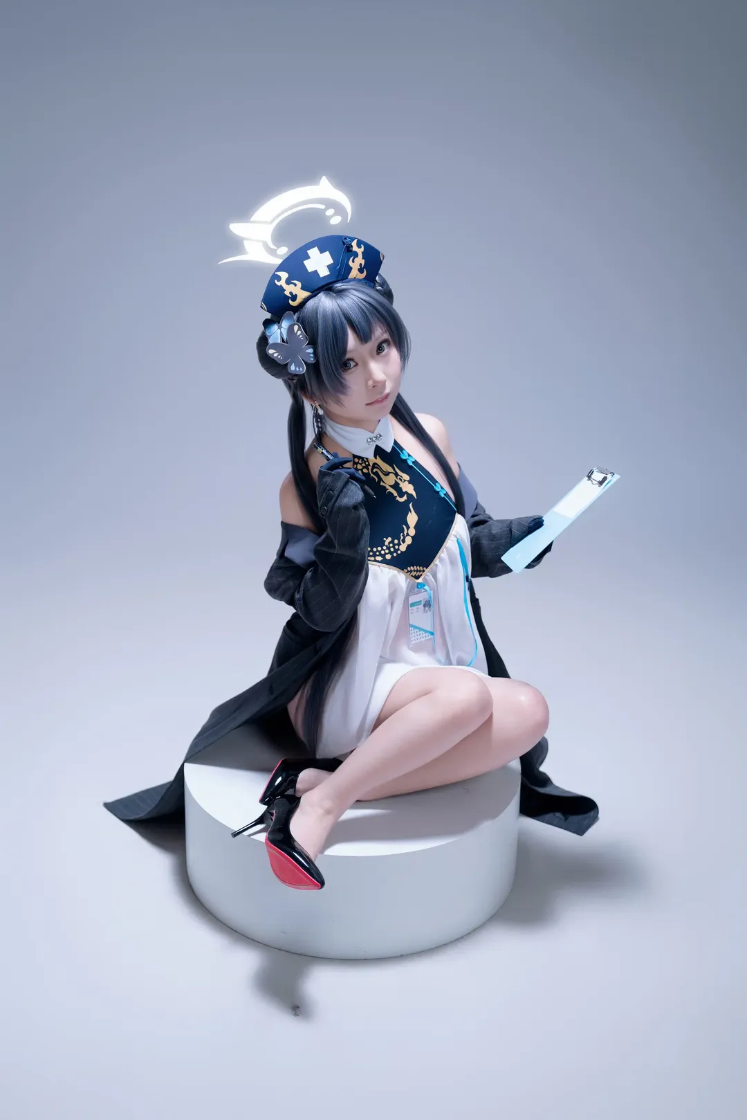 【妃咲cos】蔚蓝档案的行政护士日常，sensei记得登记哦
