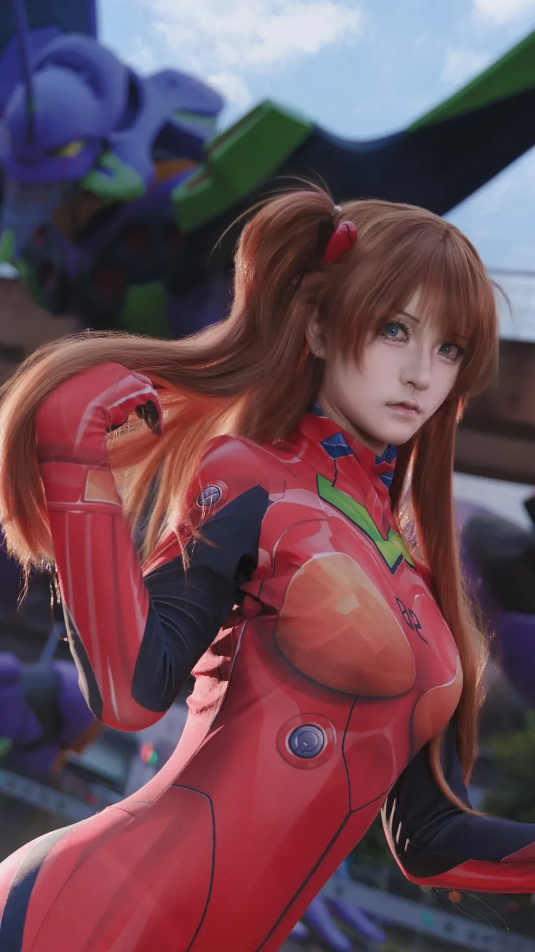 【明日香cos】新世紀福音戰士 EVA 初號機前的紅衣戰鬥