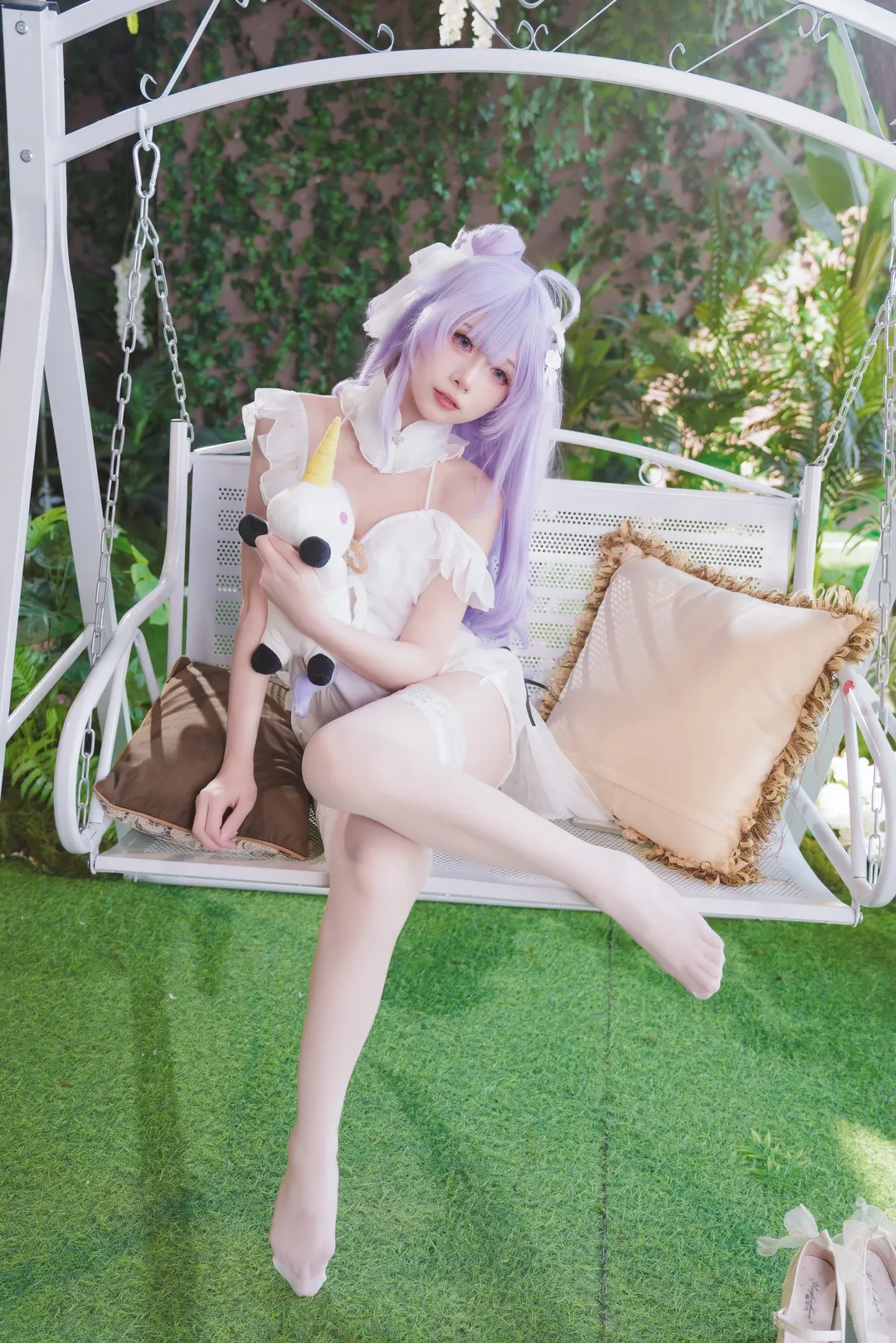 【独角兽cos】在签售会外的秋千上捕捉慵懒下午时光