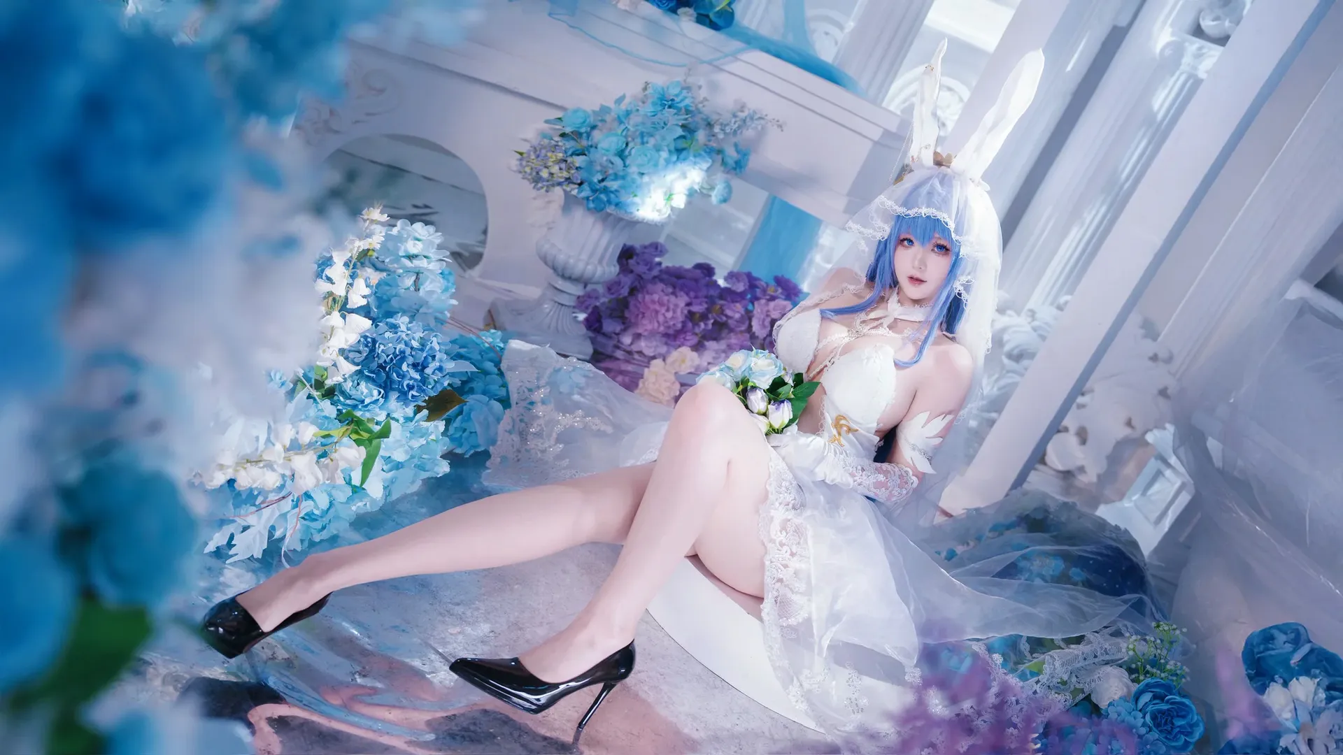 【新泽西cos】碧蓝航线的纯白花嫁兔子