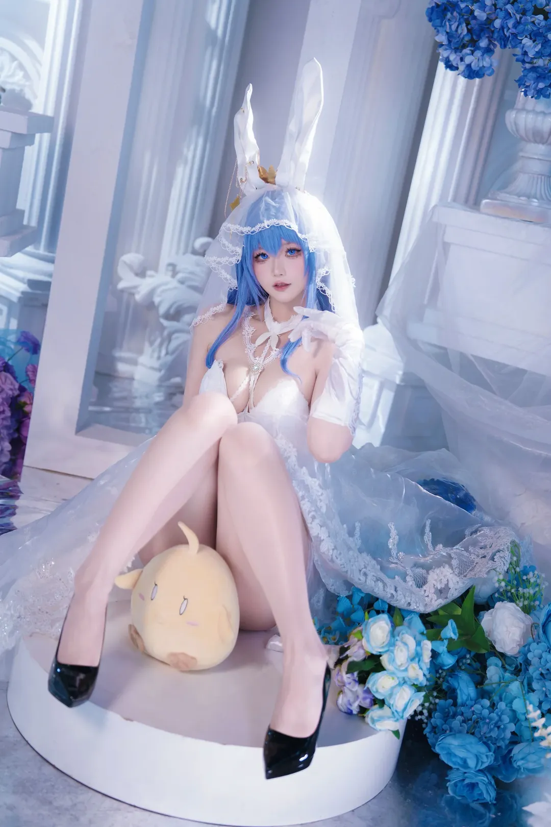 【新泽西cos】碧蓝航线花嫁，纯白与冰蓝交织的梦幻时刻