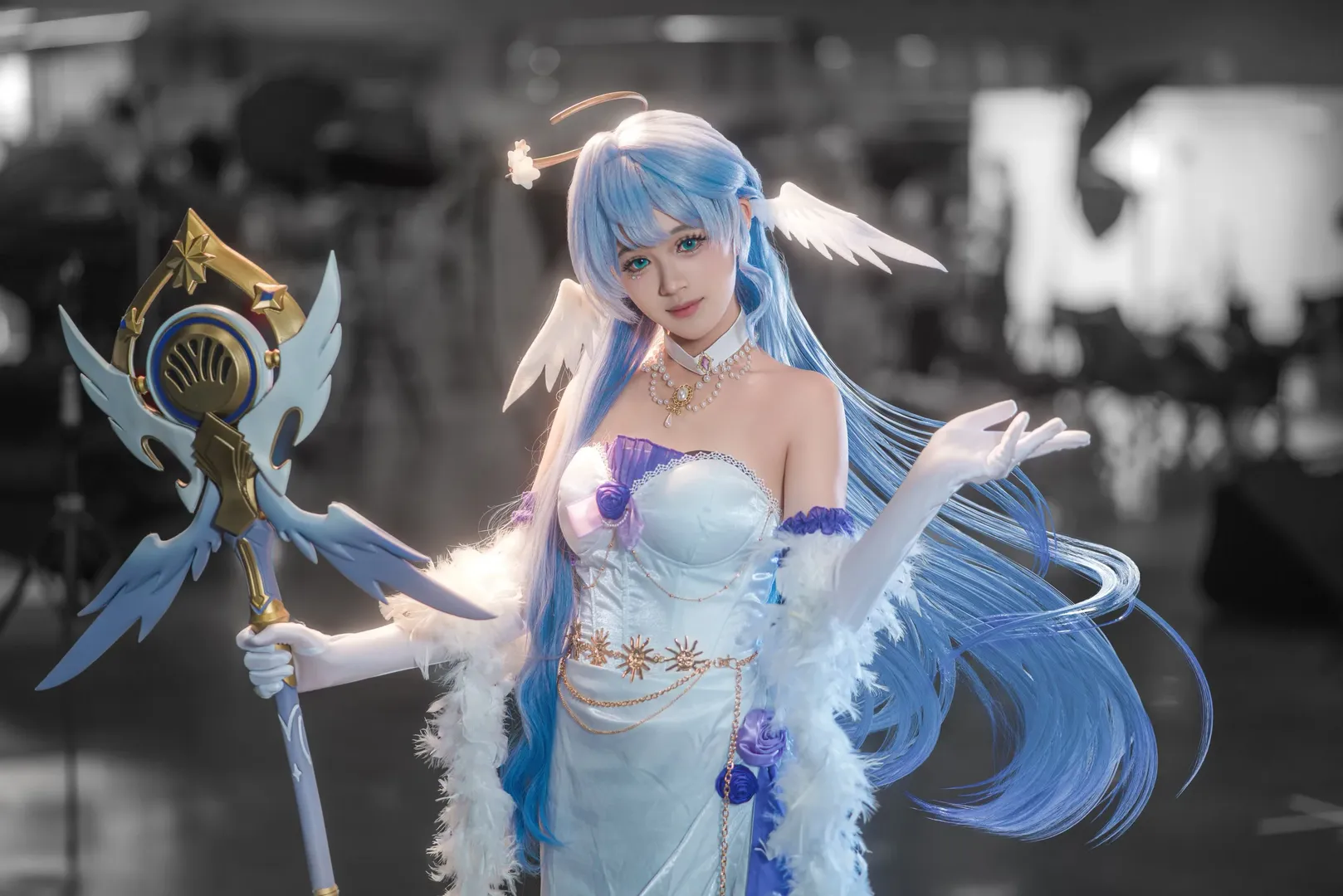 【知更鸟cos】崩坏星穹铁道，蓝白羽翼的静谧与灵动 - 第 1 张