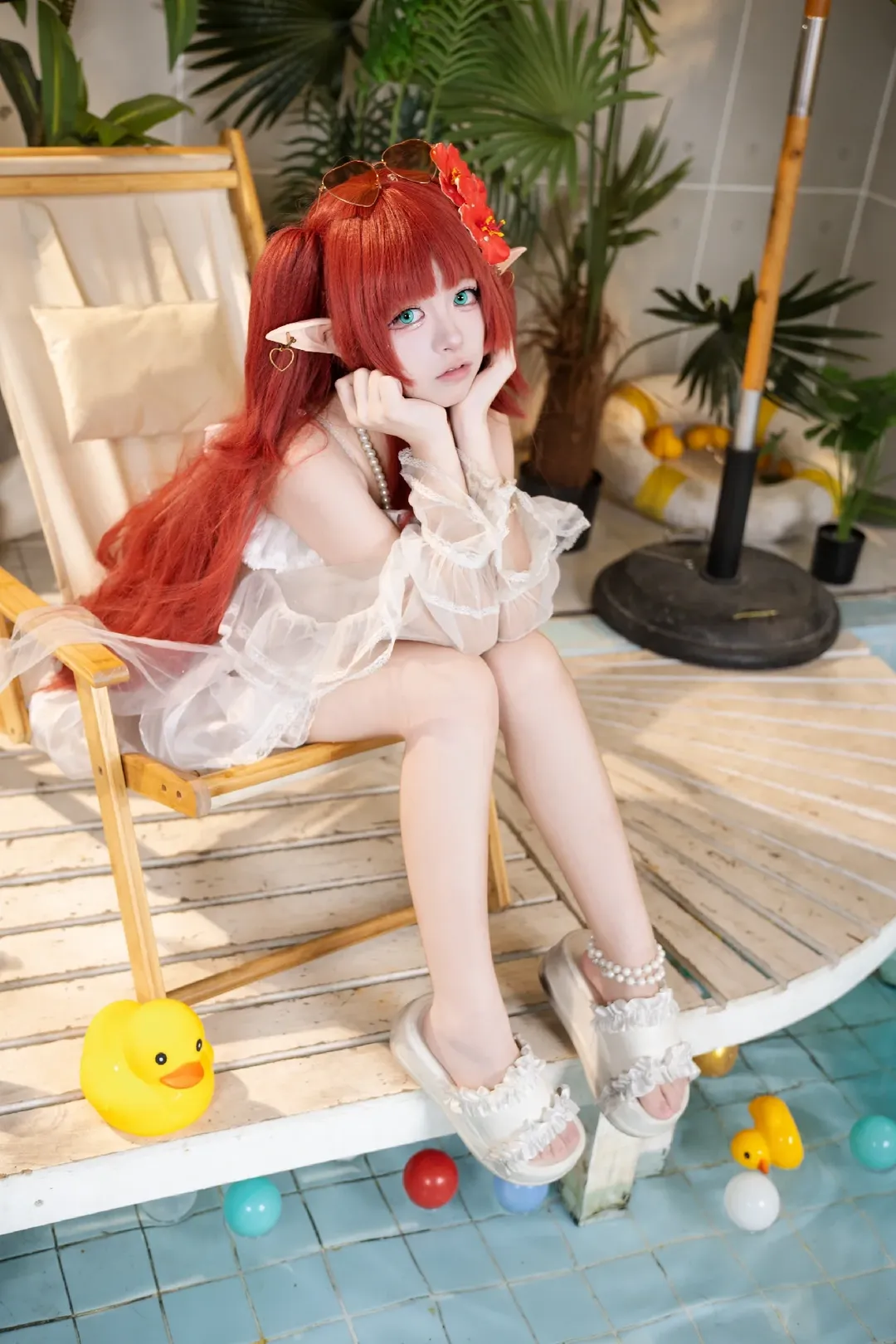 【桃金娘cos】明日方舟夏日出游，清爽水枪大战 - 第 2 张