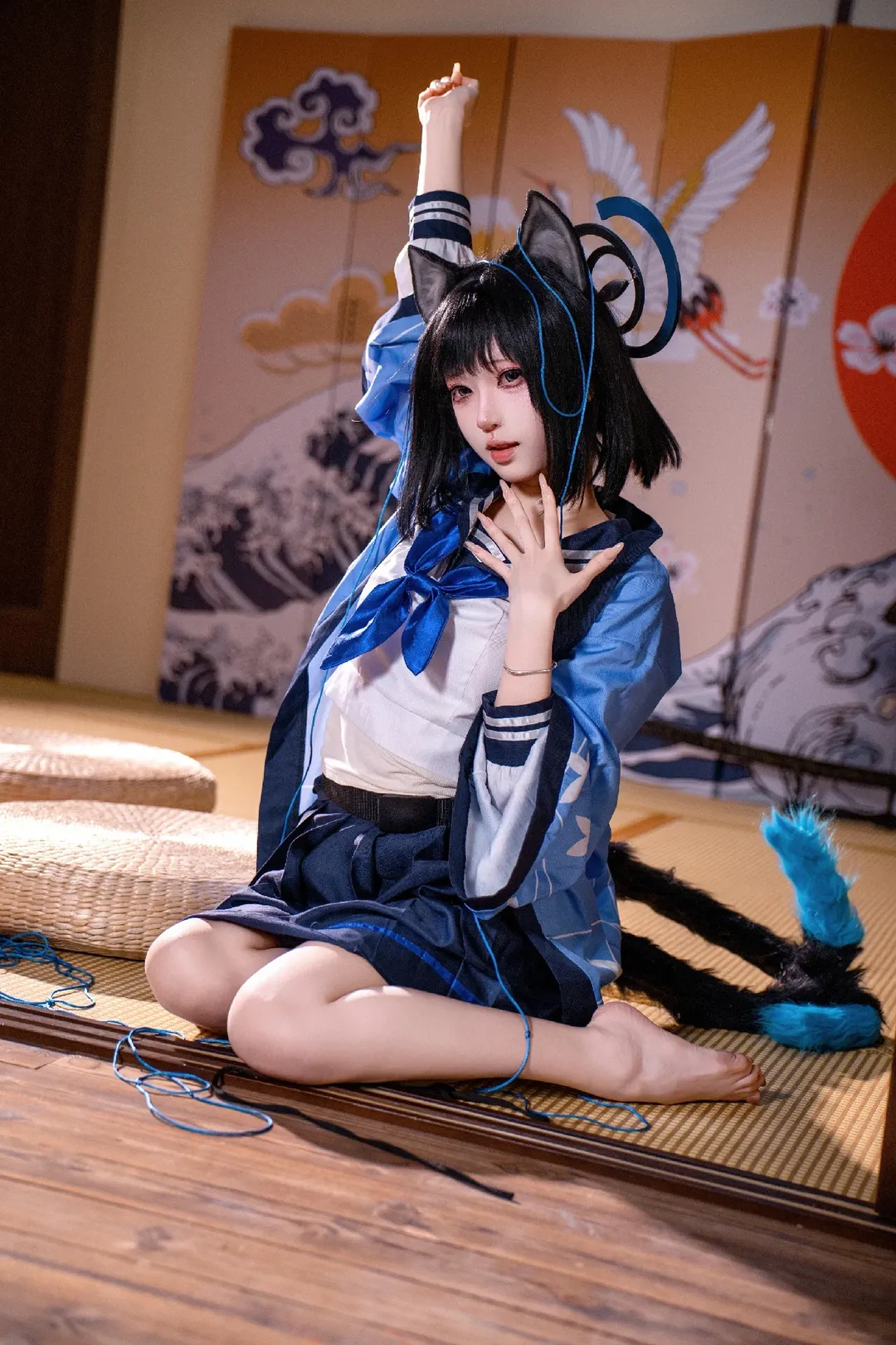 【桐生桔梗cos】蔚蓝档案里的神秘少女造型分享 - 第 1 张