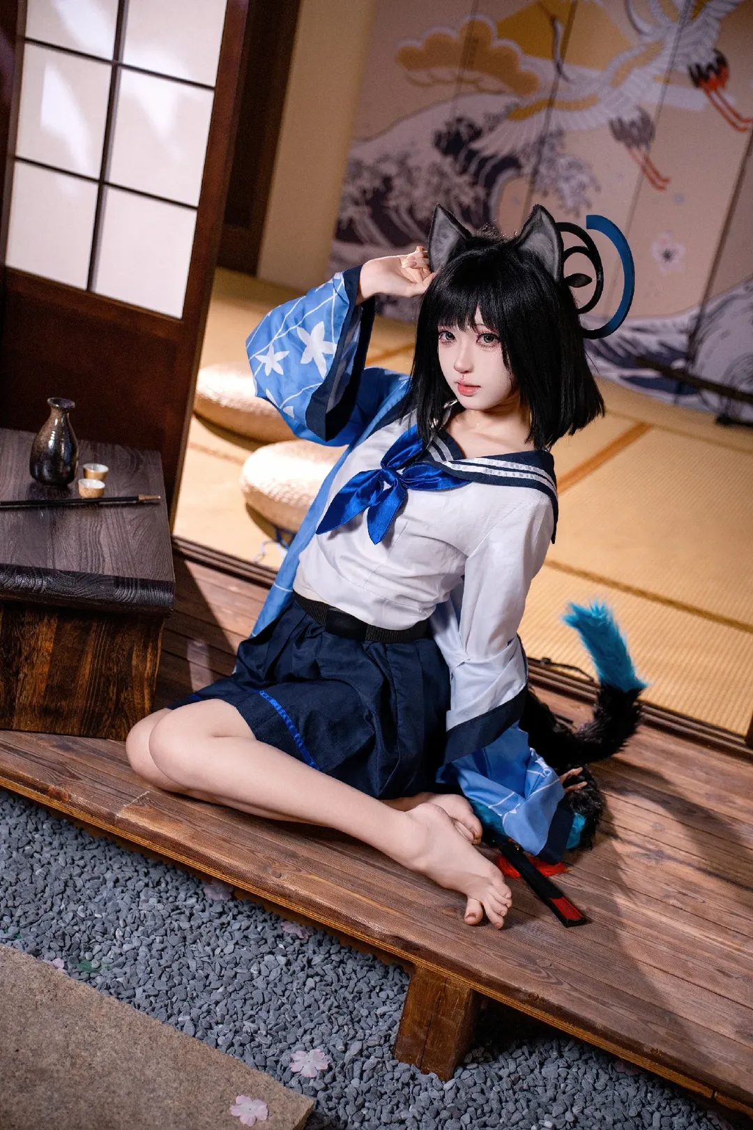 【桐生桔梗cos】蔚蓝档案里的神秘少女造型分享 - 第 3 张